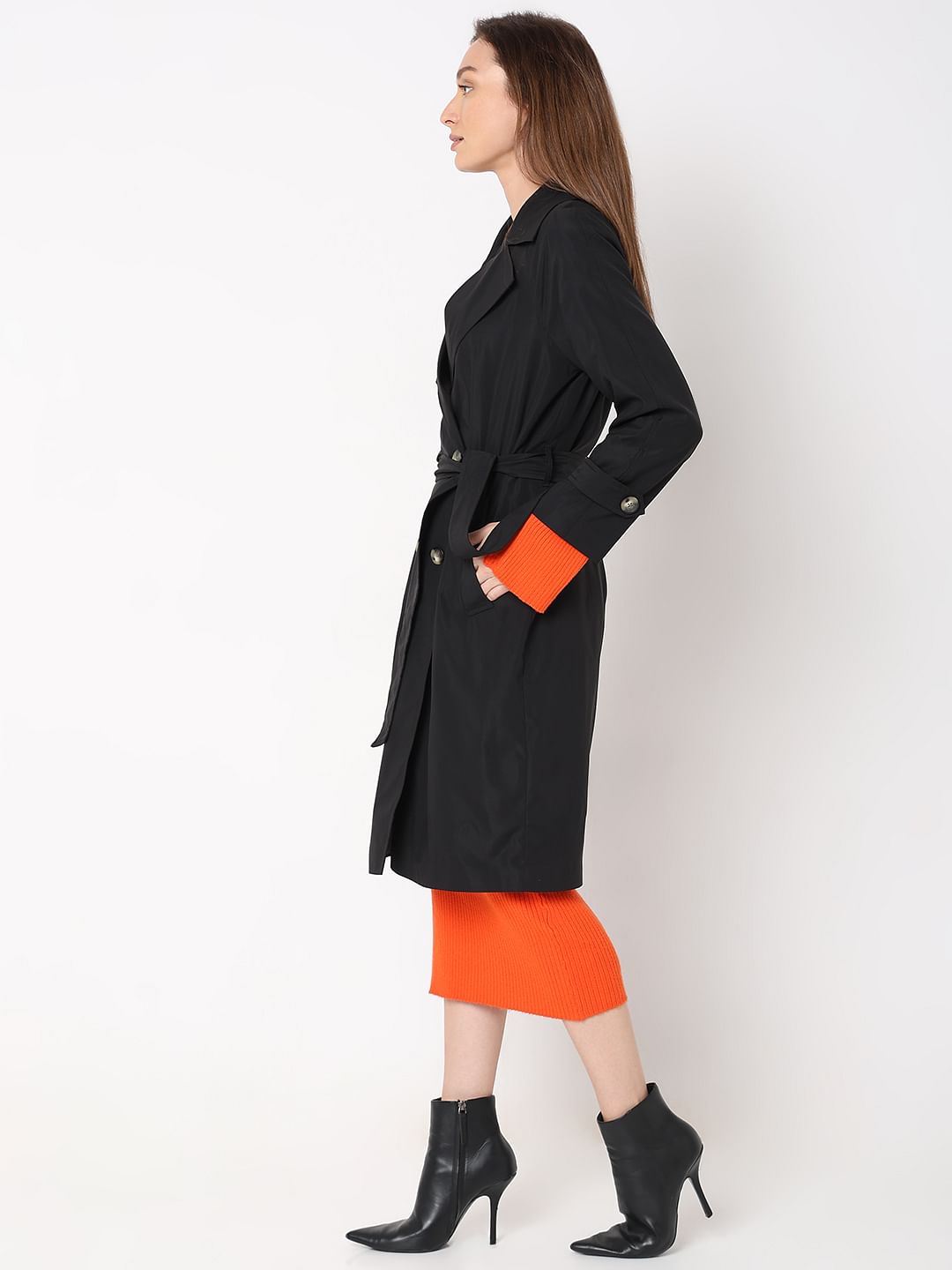 Black Long Trench Coat