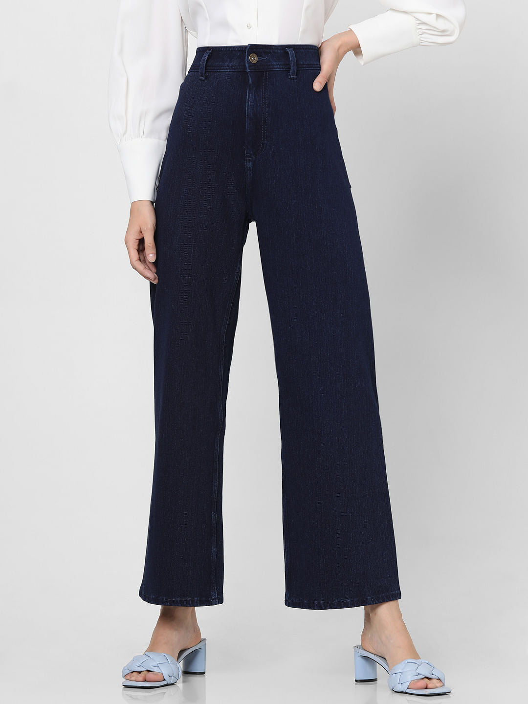 Dark Blue High Rise Zoey Wide-Leg Jeans