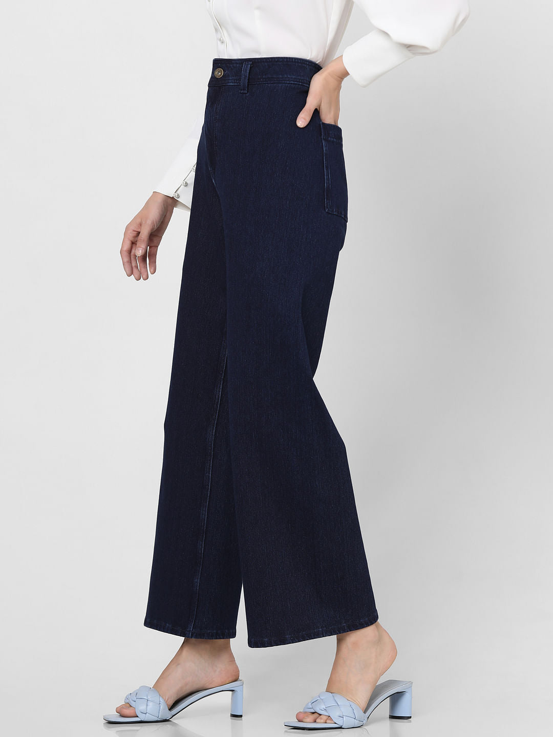 Dark Blue High Rise Zoey Wide-Leg Jeans