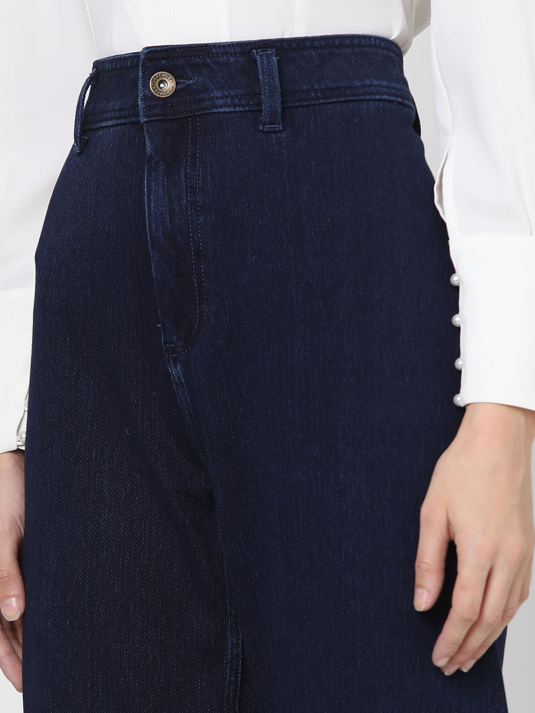 Dark Blue High Rise Zoey Wide-Leg Jeans