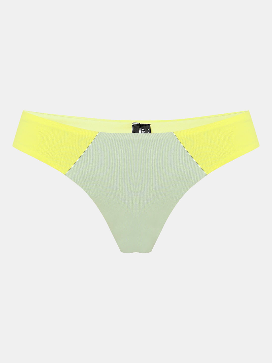 Yellow Colourblocked Swim Briefs