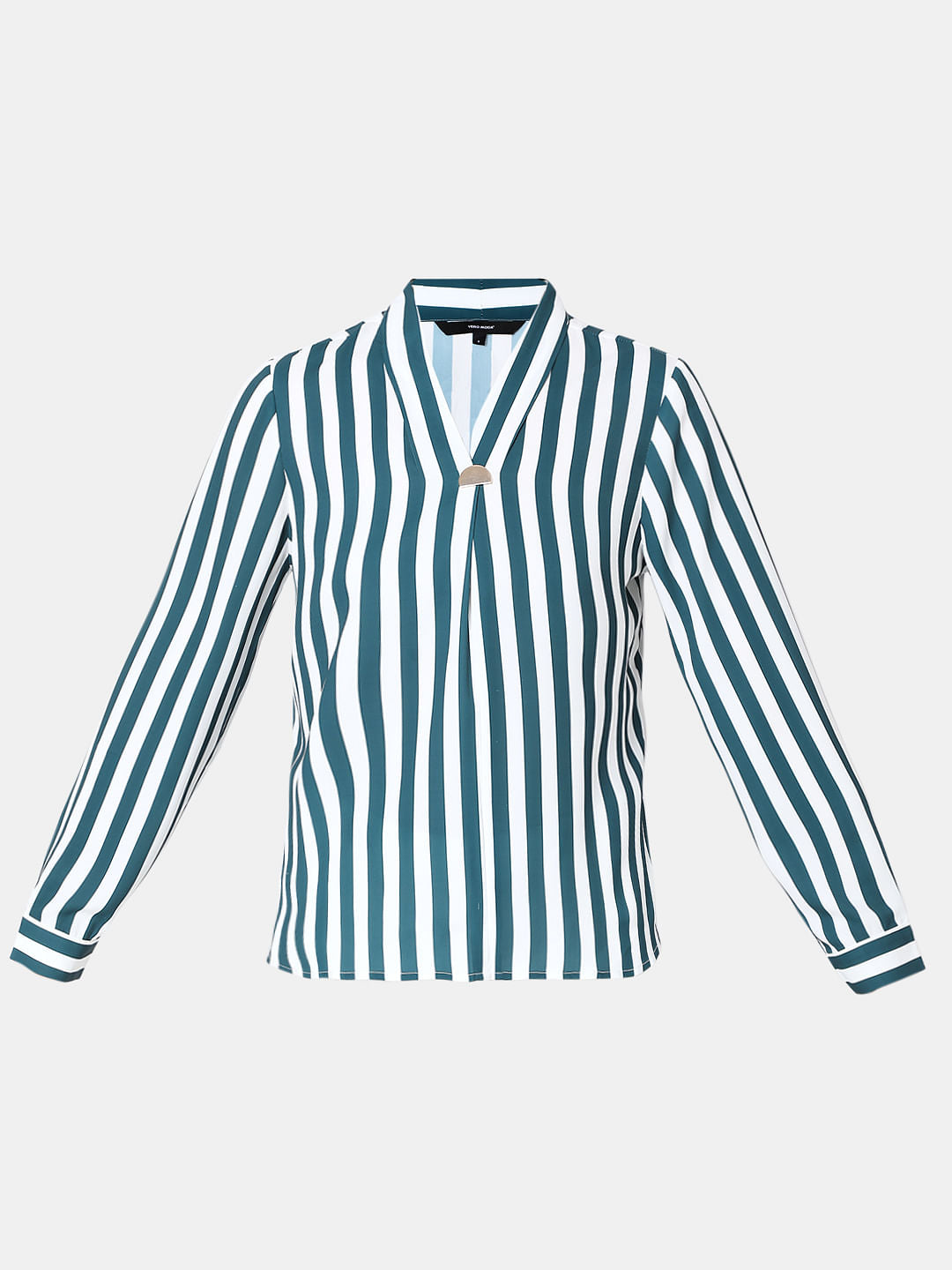 Green Striped Top