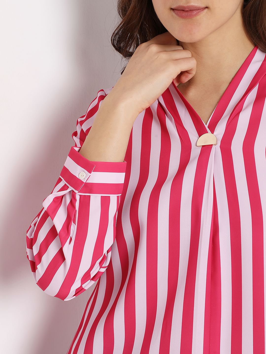 Pink Striped Top