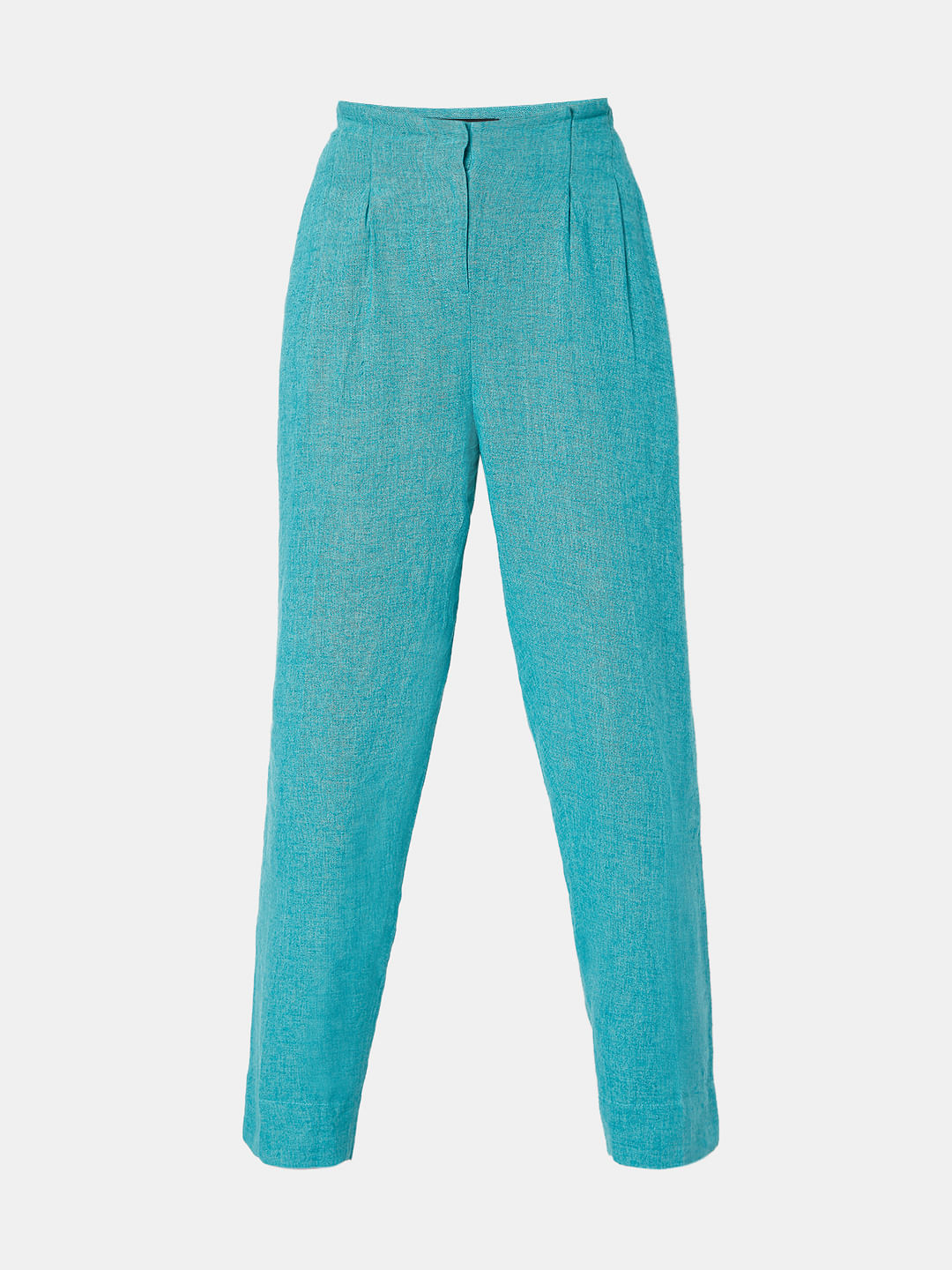 Blue High Rise Co-Ord Set Pants