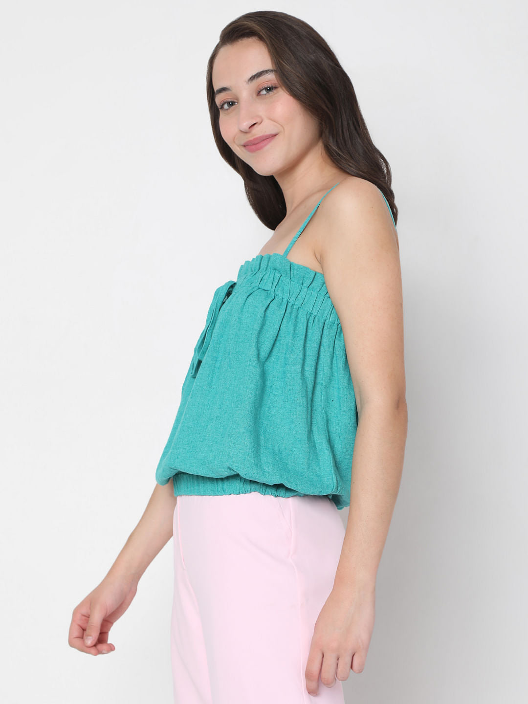 Blue Strappy Co-Ord Set Top