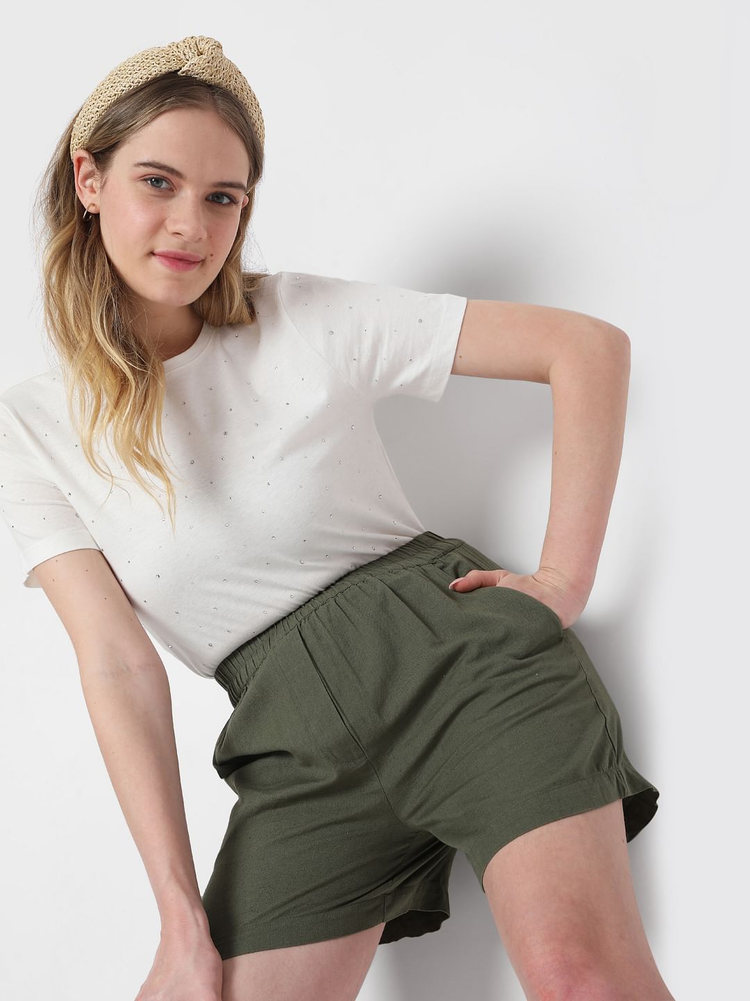 White Embellished T-Shirt