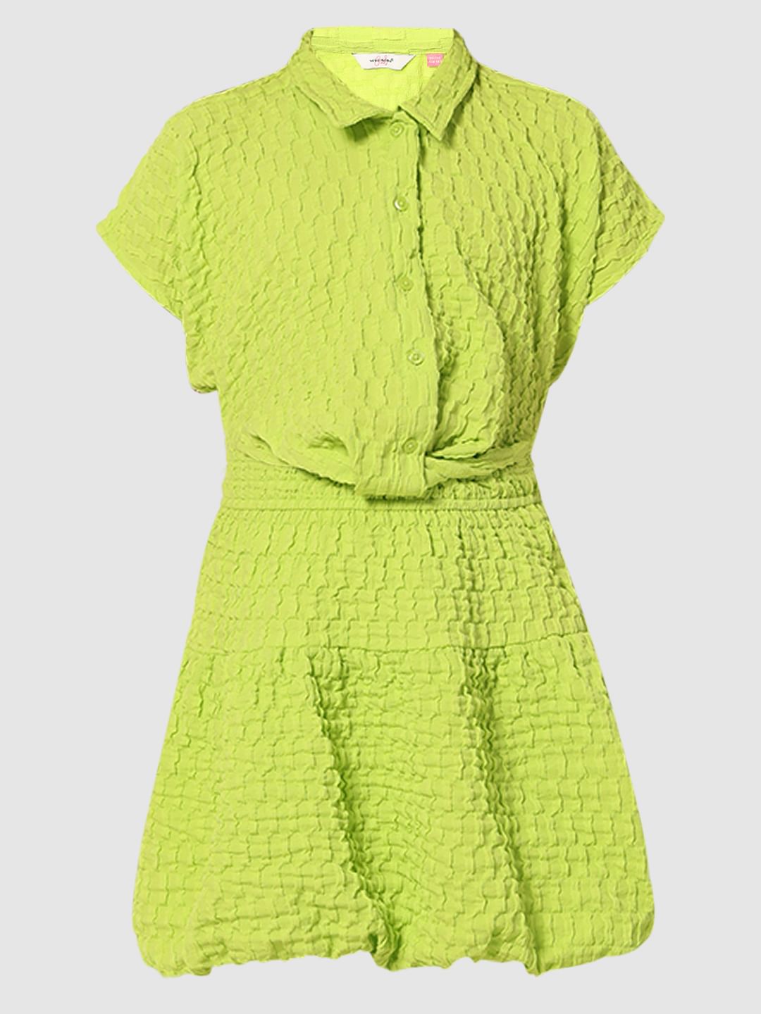 Girls Green Co-Ord Set Shirt