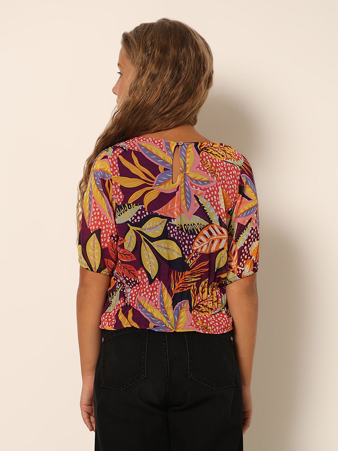 Girls Multi-Colour Printed Top