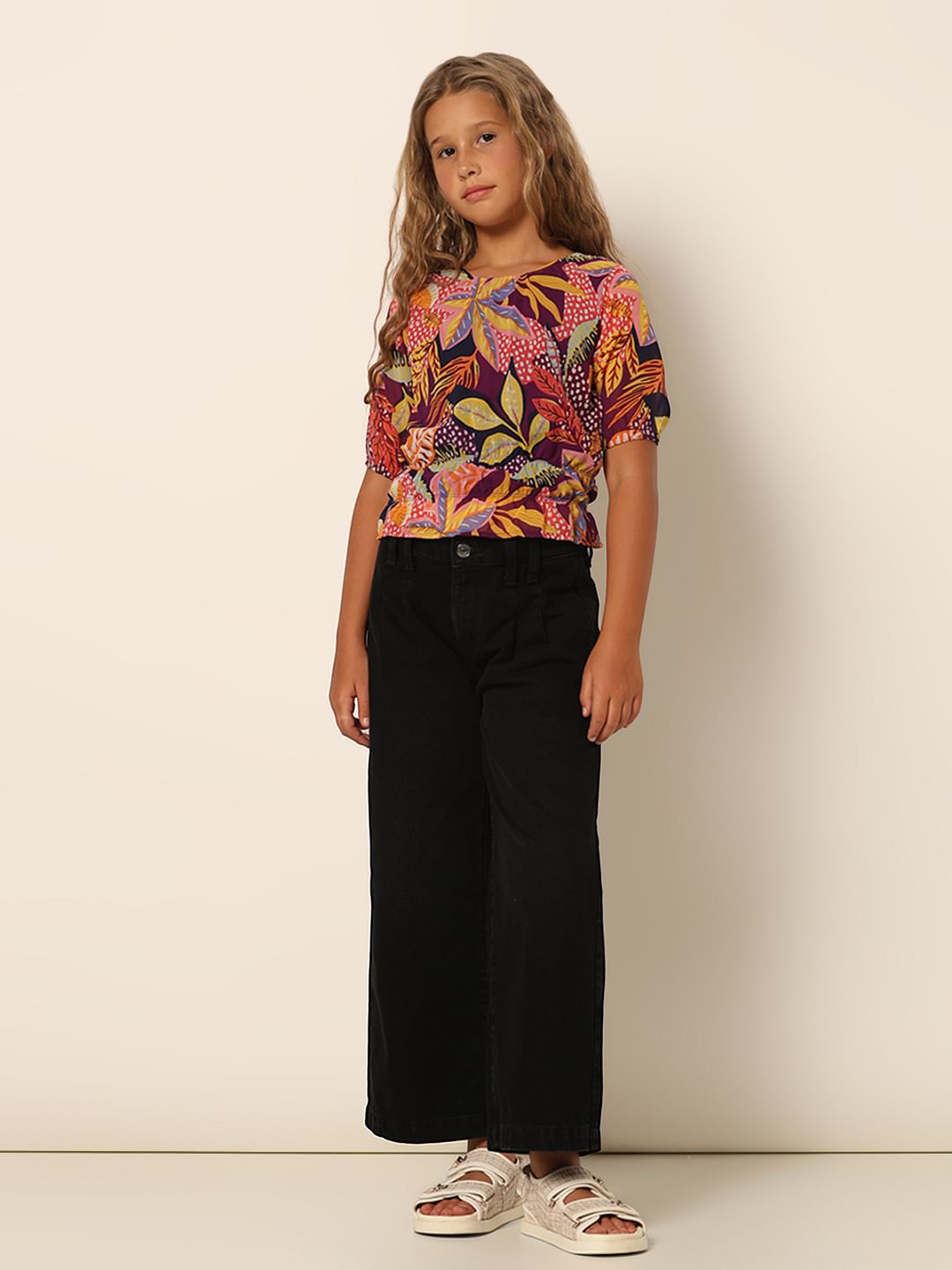 Girls Multi-Colour Printed Top