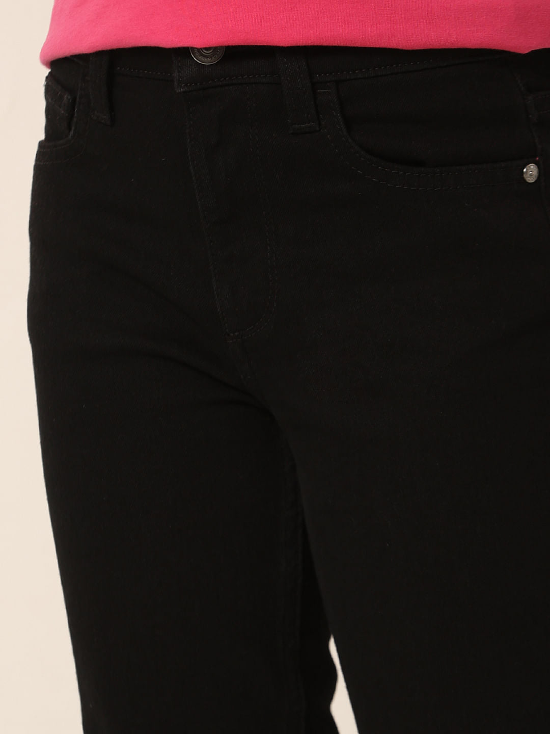 Black Mid Rise Wendy Skinny Fit Jeans