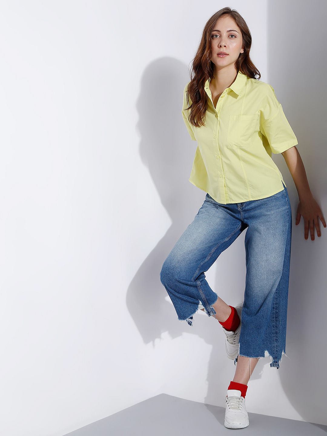 Green Boxy Fit Shirt