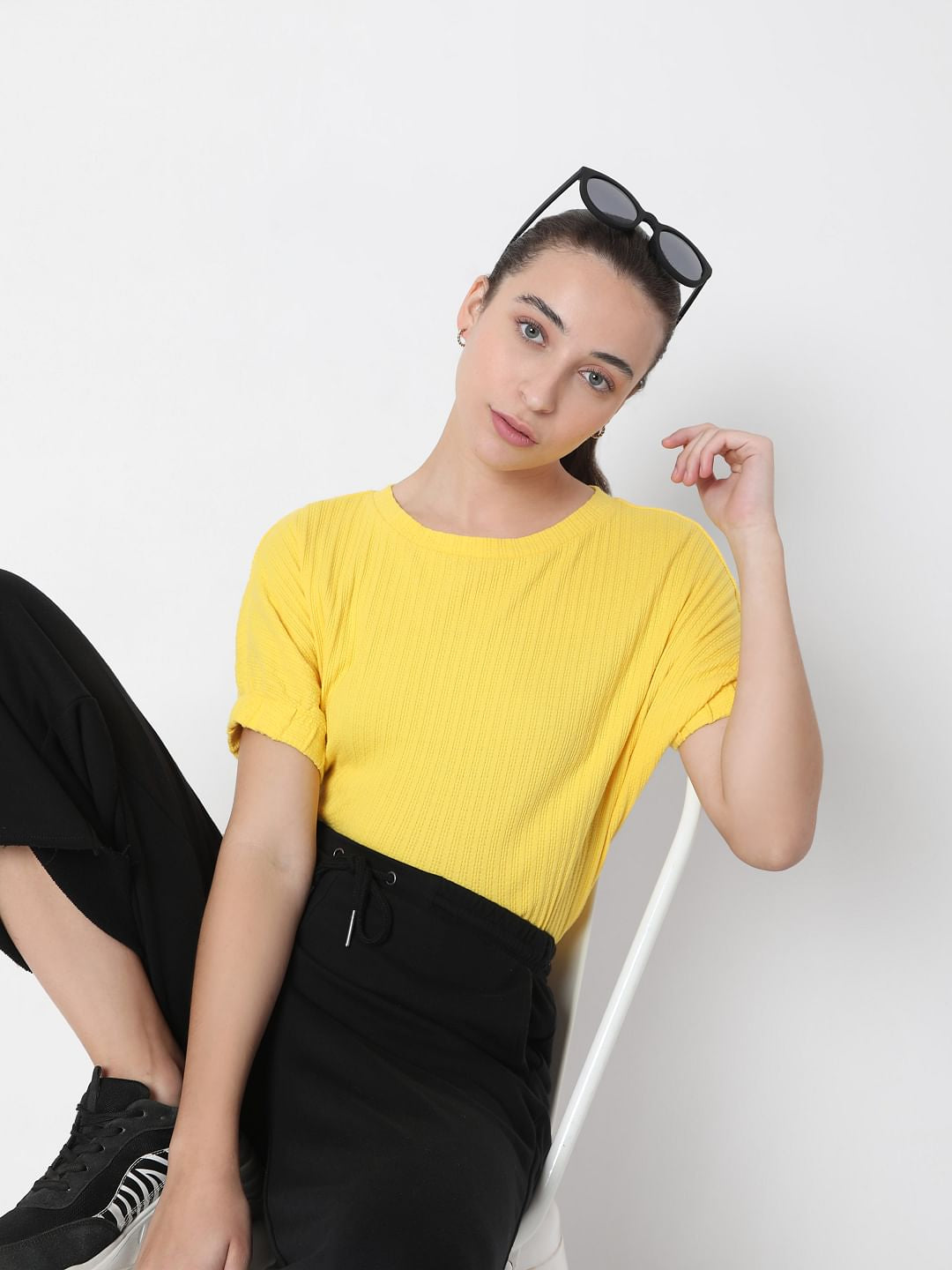 Yellow Textured Top