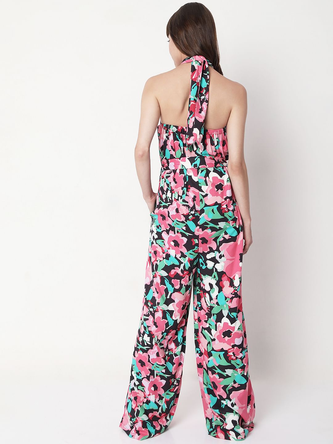 Pink Floral Jumpsuit