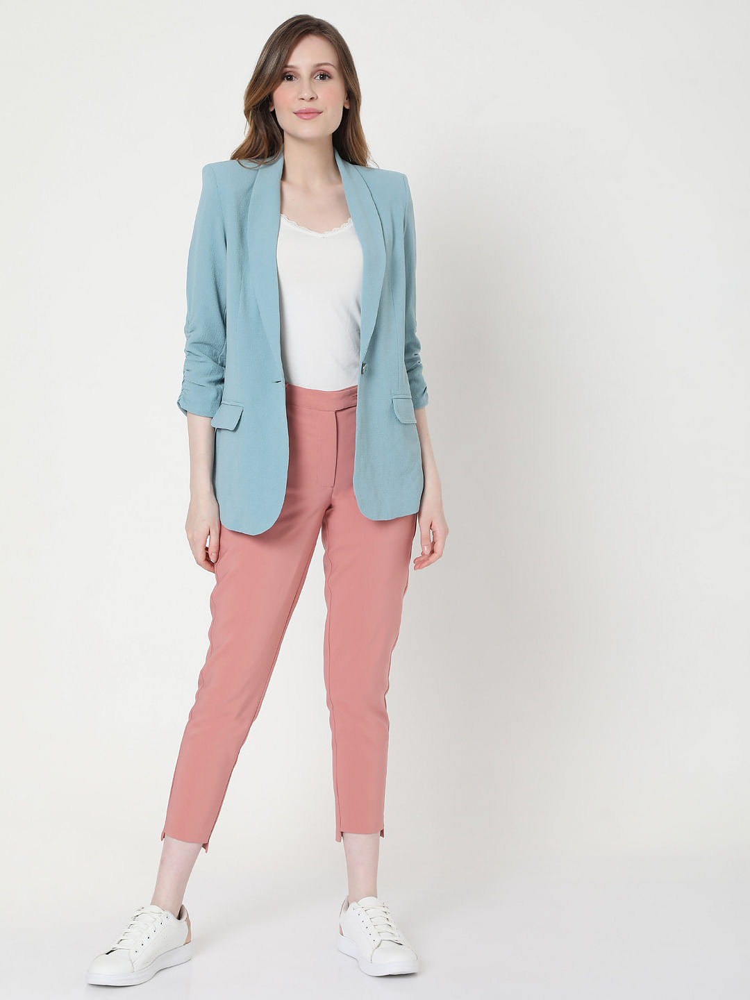 Blue Shawl Collar Co-Ord Set Blazer