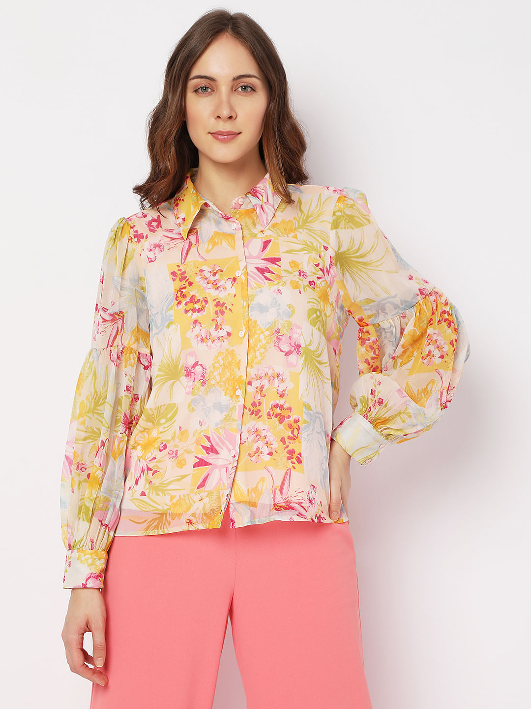 Yellow Floral Shirt