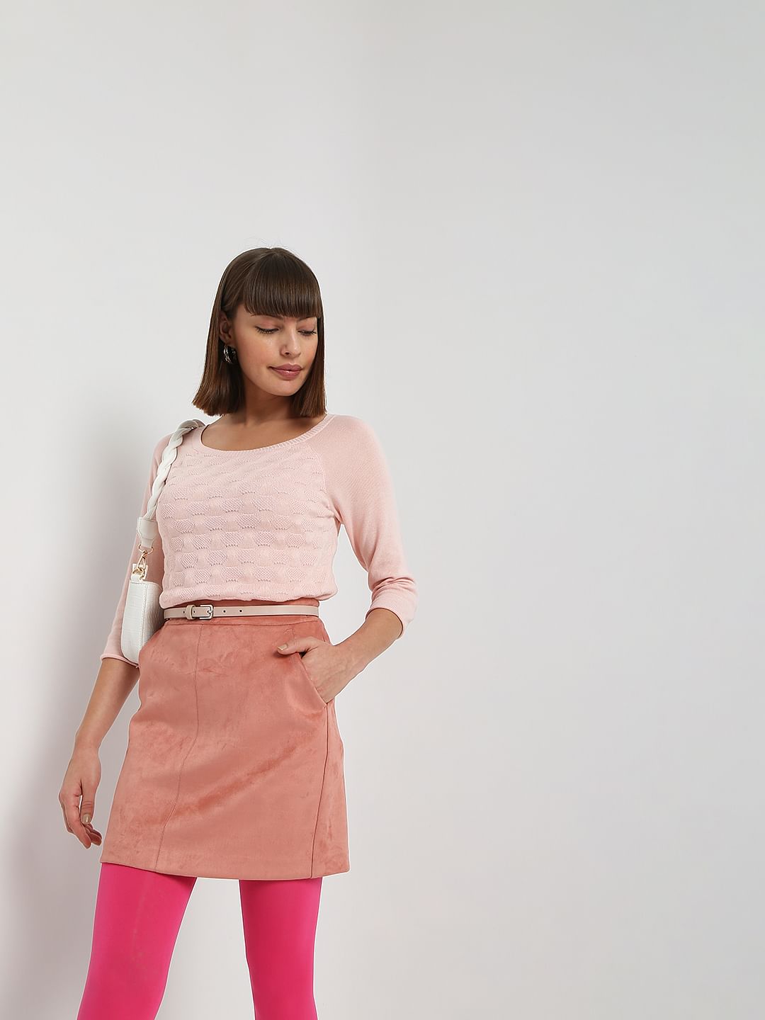 Pink Jacquard Pullover