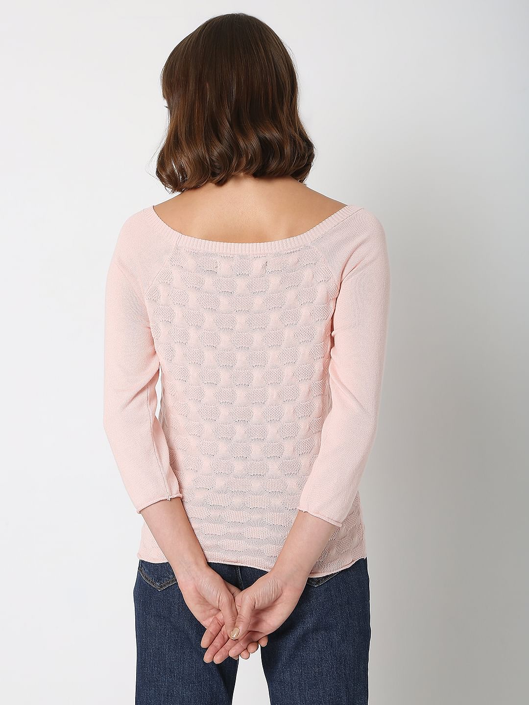 Pink Jacquard Pullover