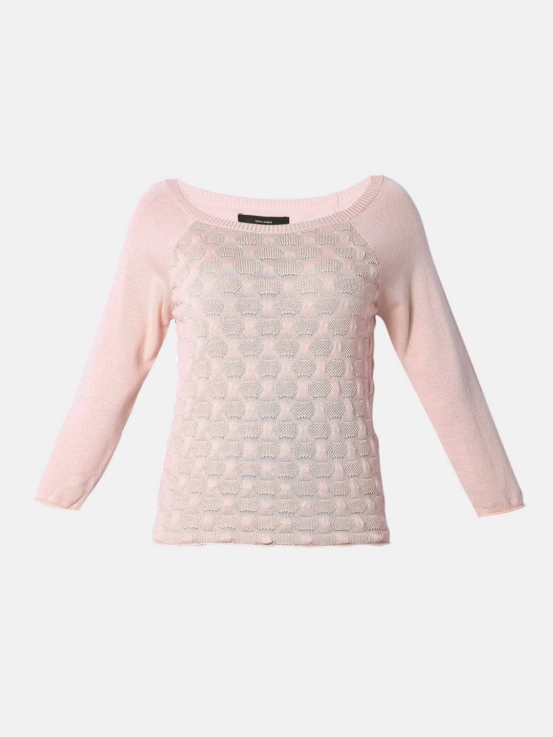 Pink Jacquard Pullover