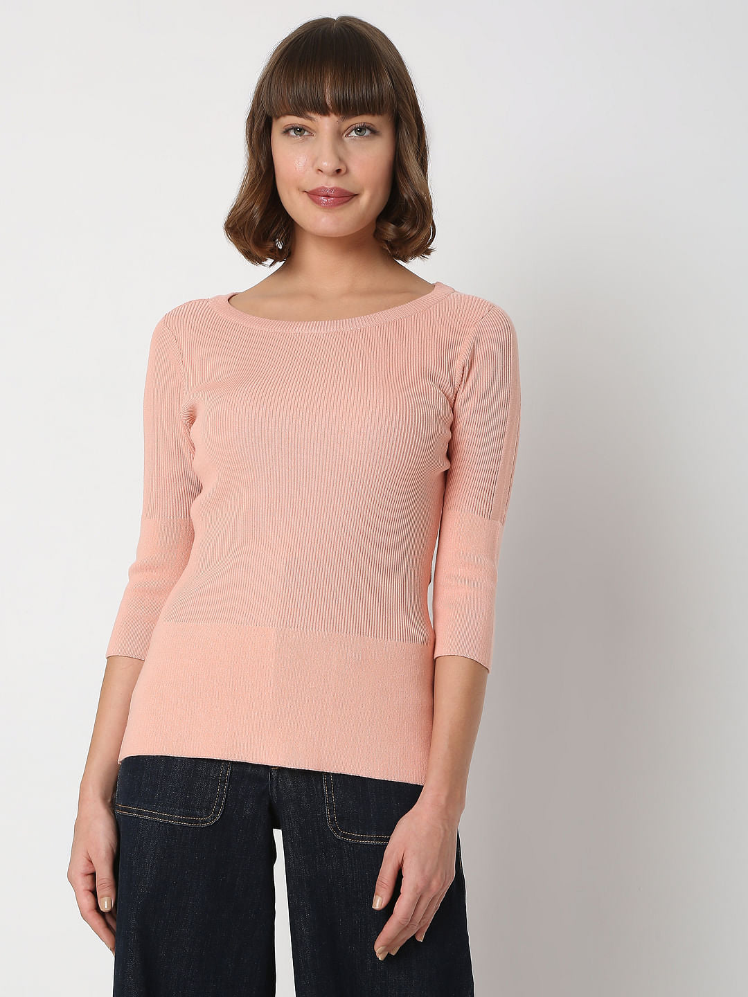 Pink Ribbed Top