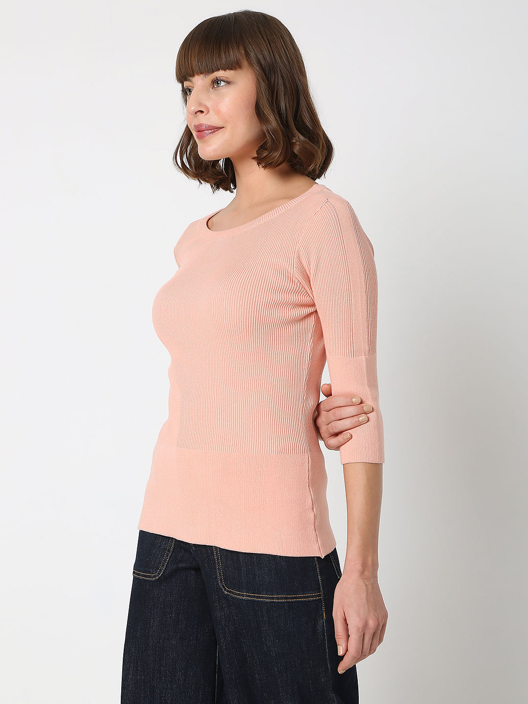 Pink Ribbed Top
