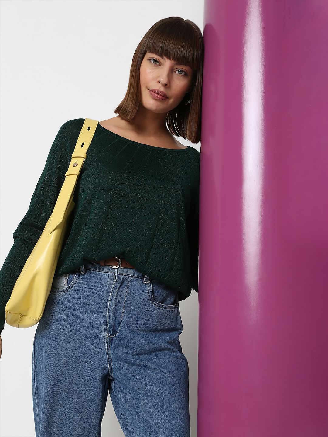 Dark Green Knit Top