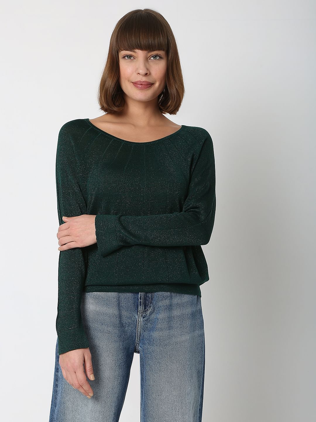 Dark Green Knit Top