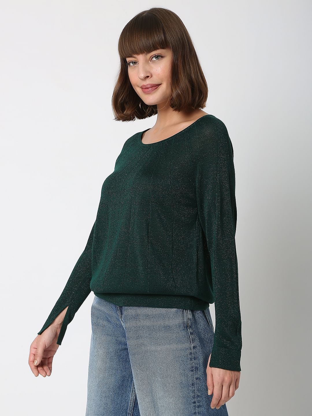Dark Green Knit Top