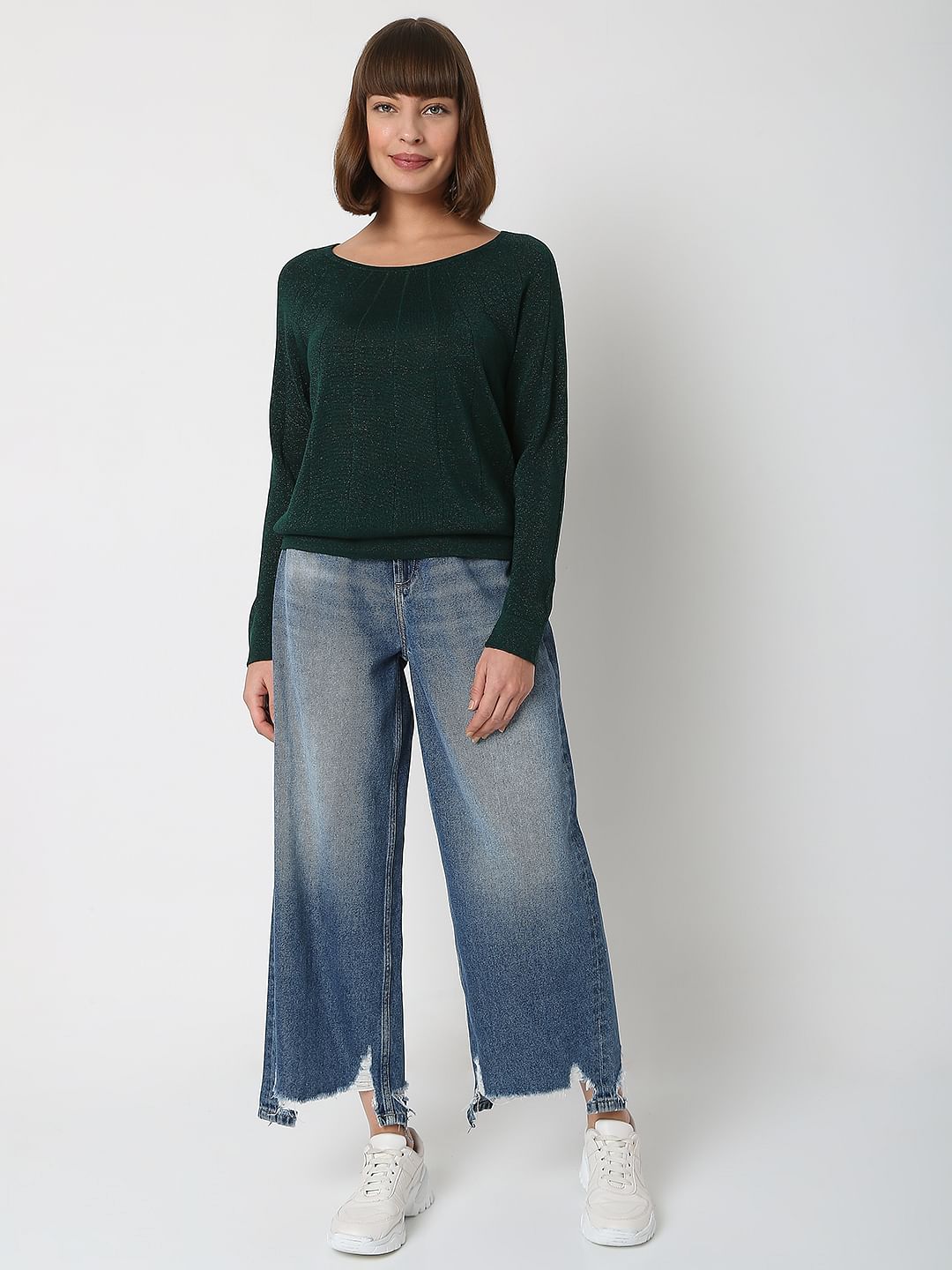 Dark Green Knit Top