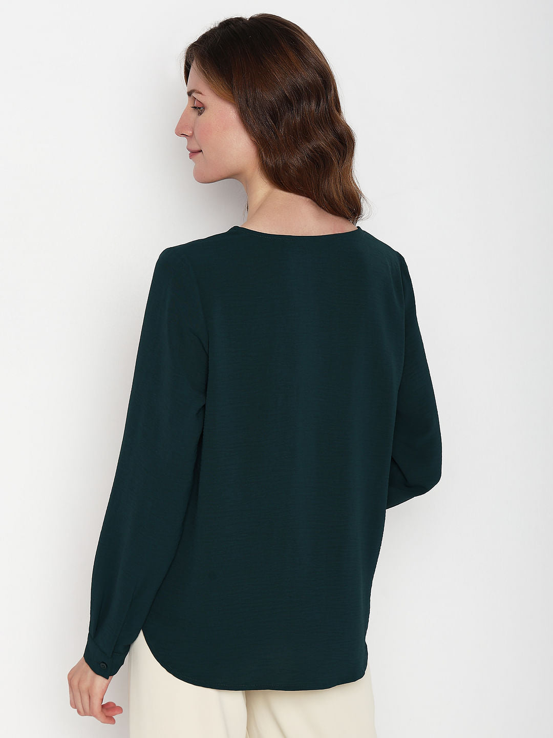 Dark Green Solid Shirt