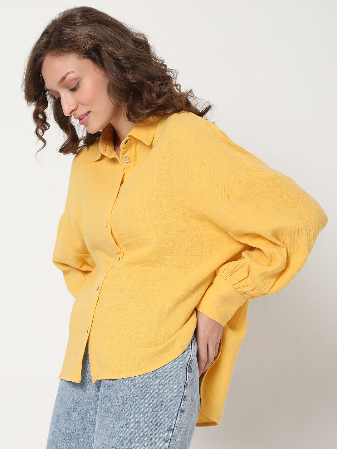 Mustard Textured Shirt