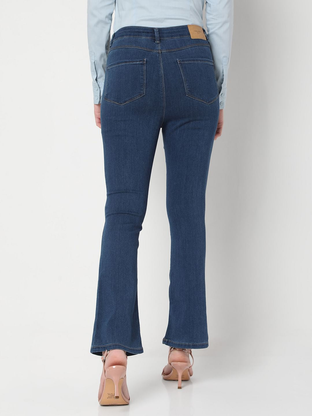 Blue High Waist Bootcut Jeans