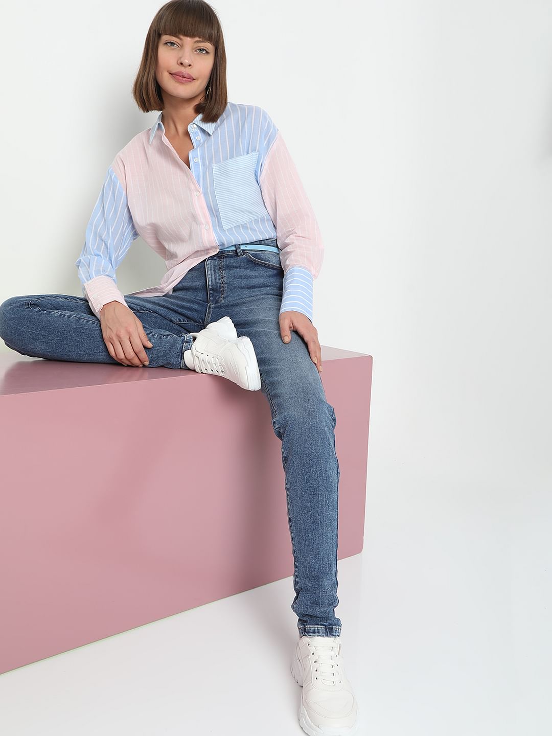 Blue High Waist Wendy Skinny Jeans