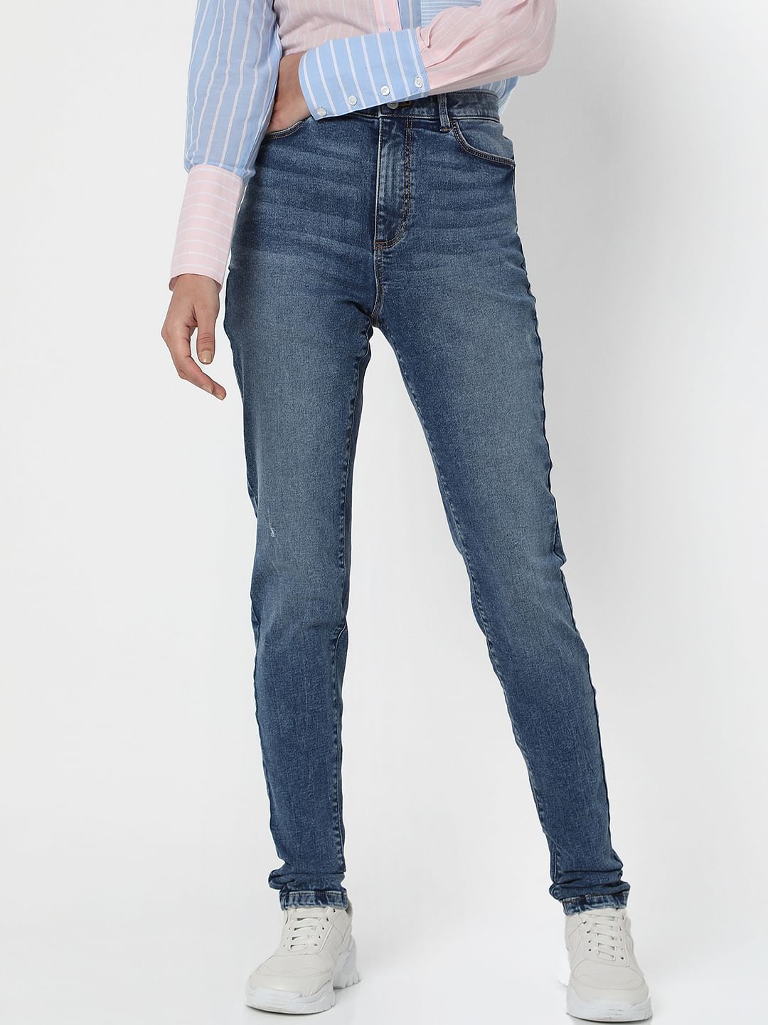 Blue High Waist Wendy Skinny Jeans