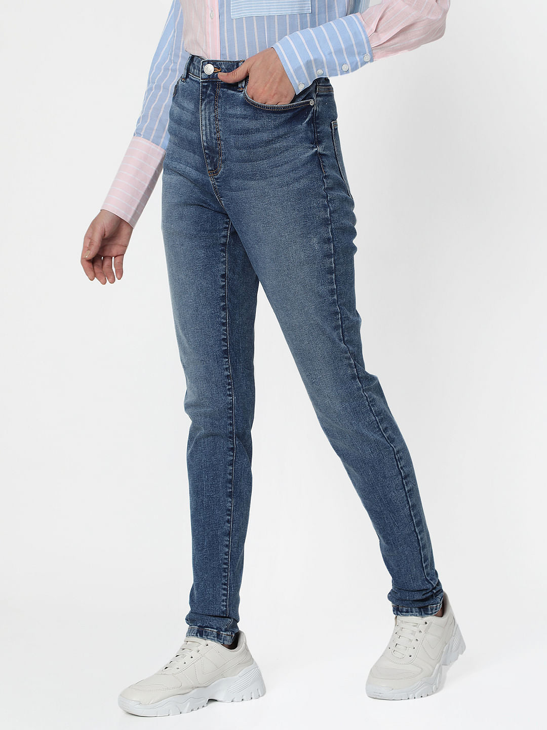 Blue High Waist Wendy Skinny Jeans
