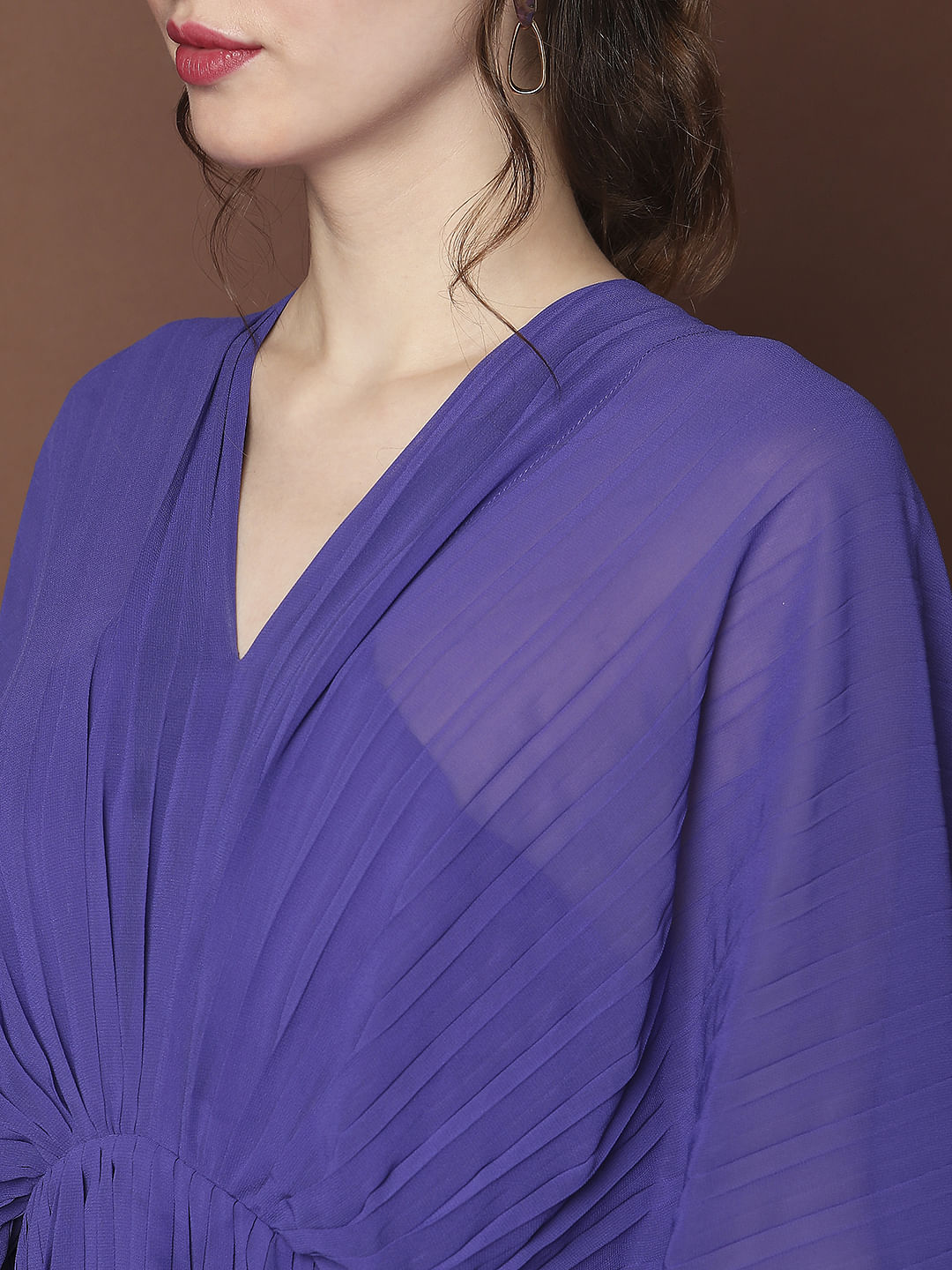 Marquee Purple Pleated Maxi Dress