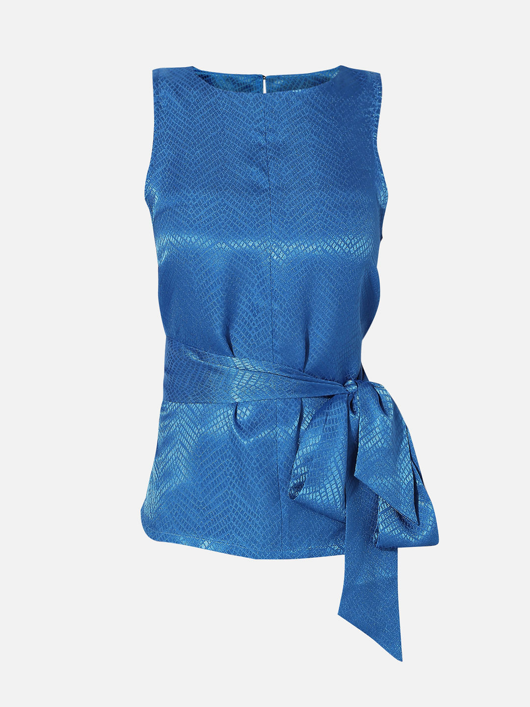 Blue Tie-Up Top