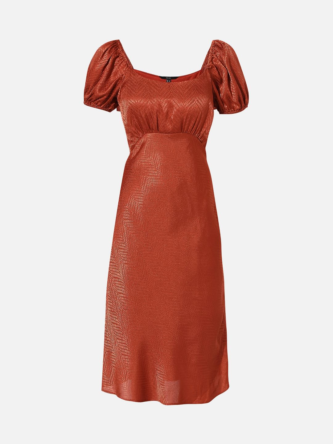 Rust Red Midi Dress