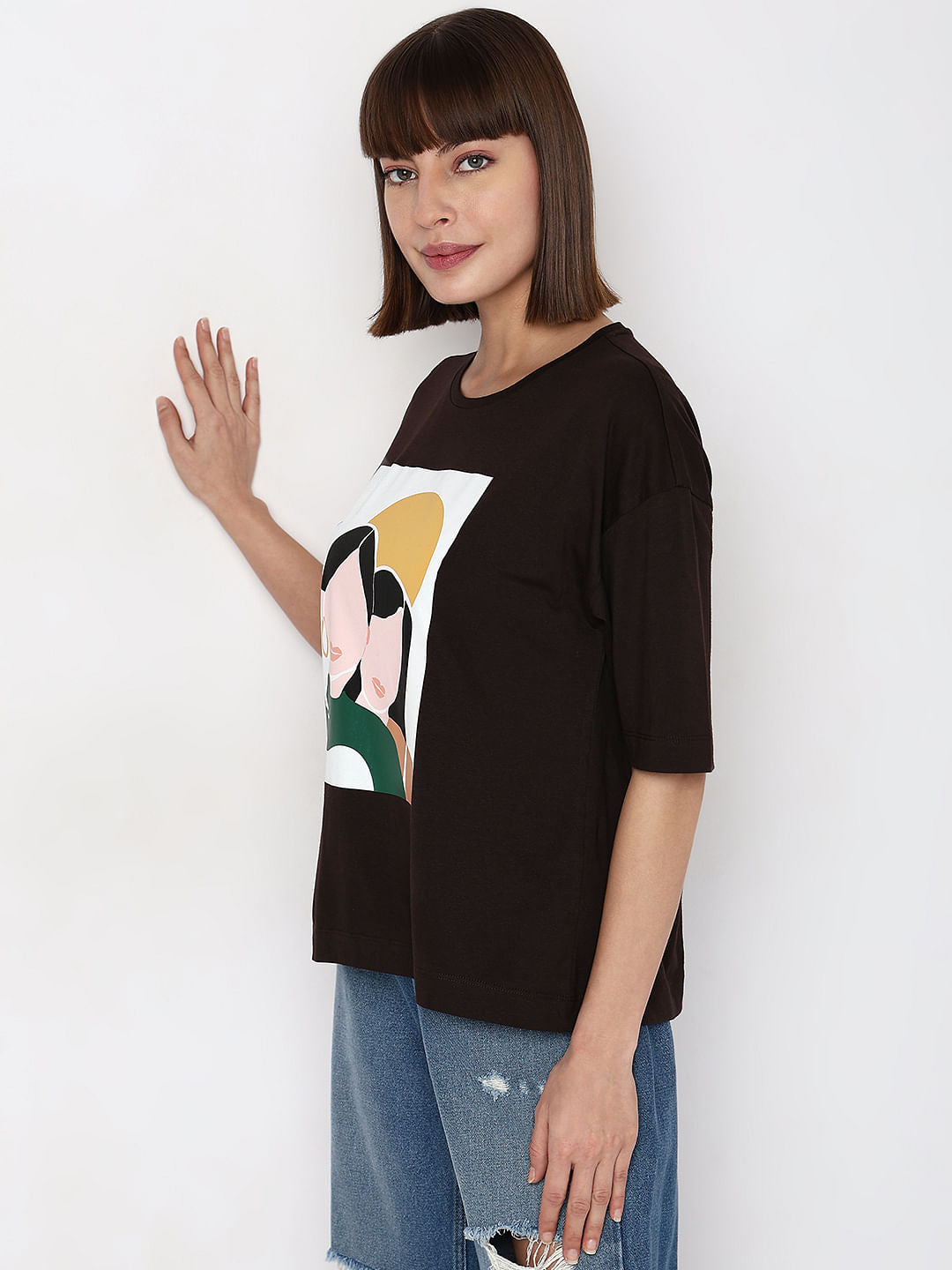 Black Graphic Print T-Shirt