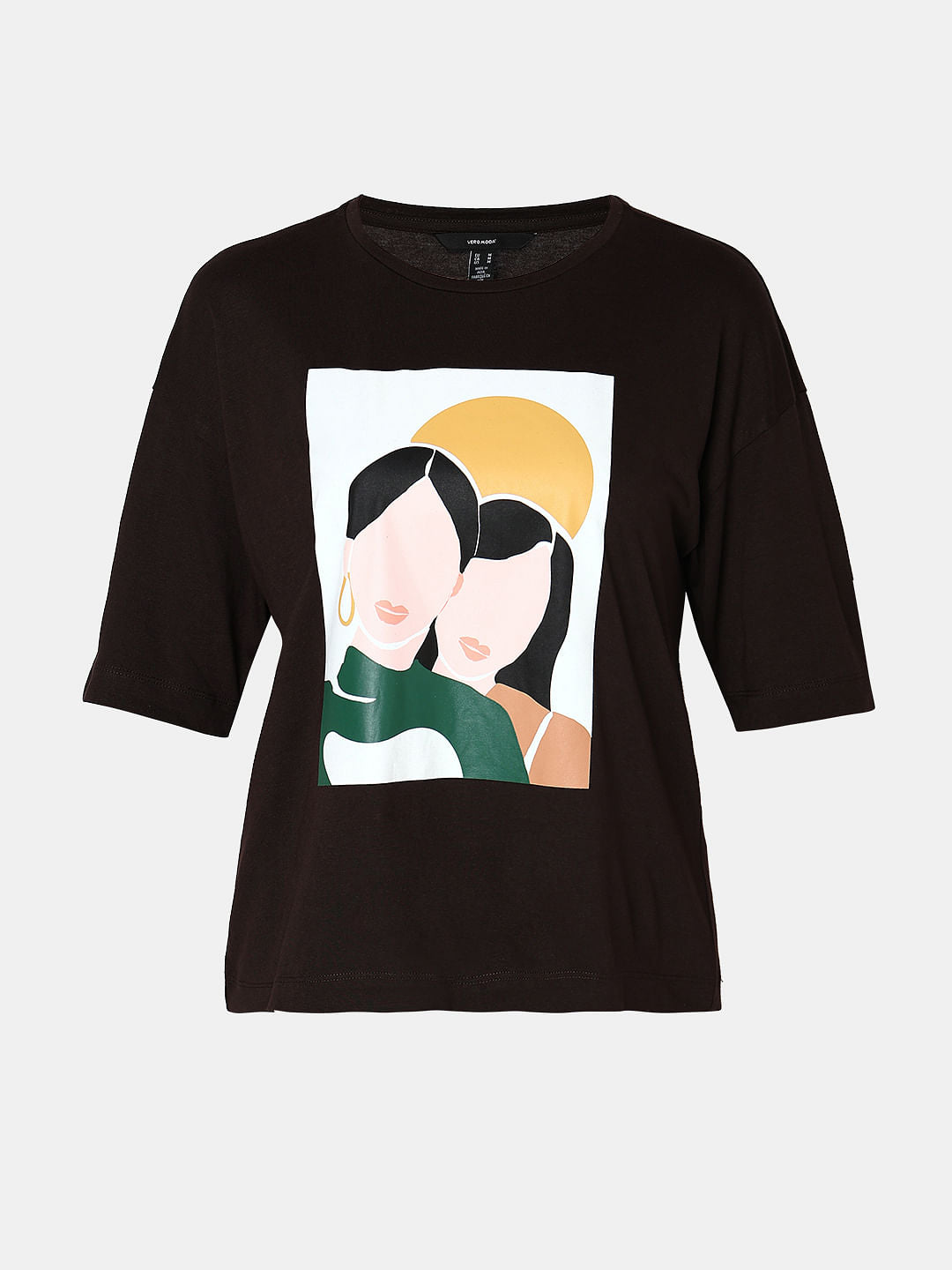 Black Graphic Print T-Shirt