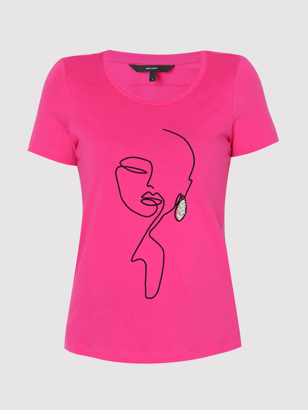 Pink Graphic Print T-Shirt