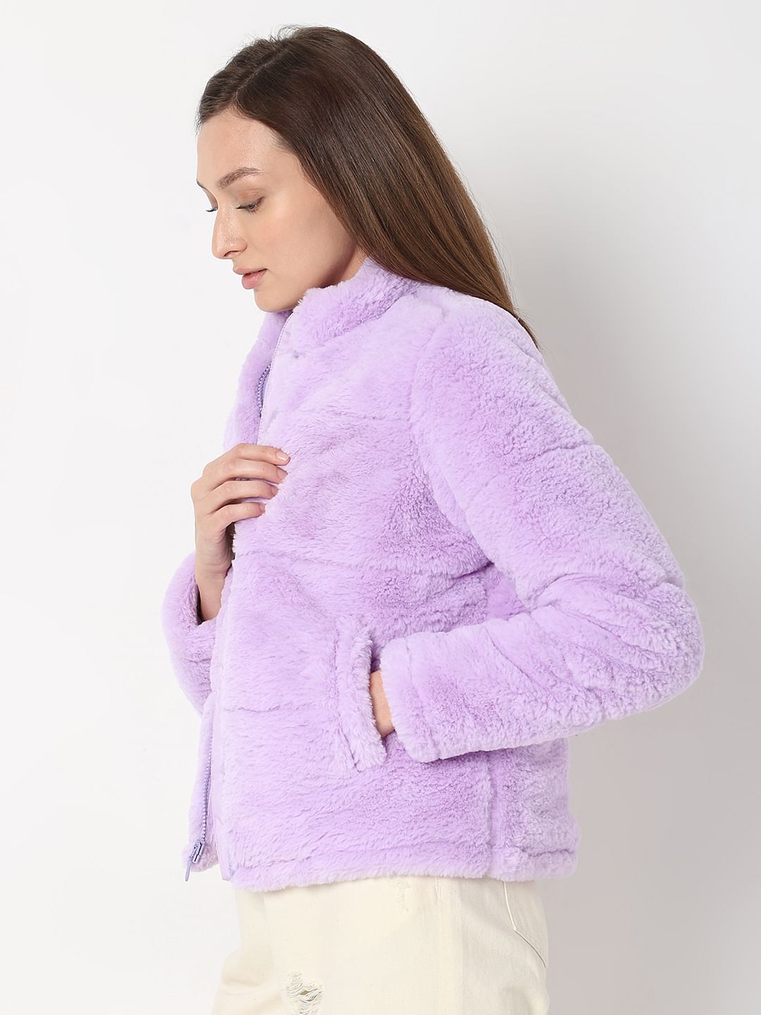 Lilac Faux Fur Jacket