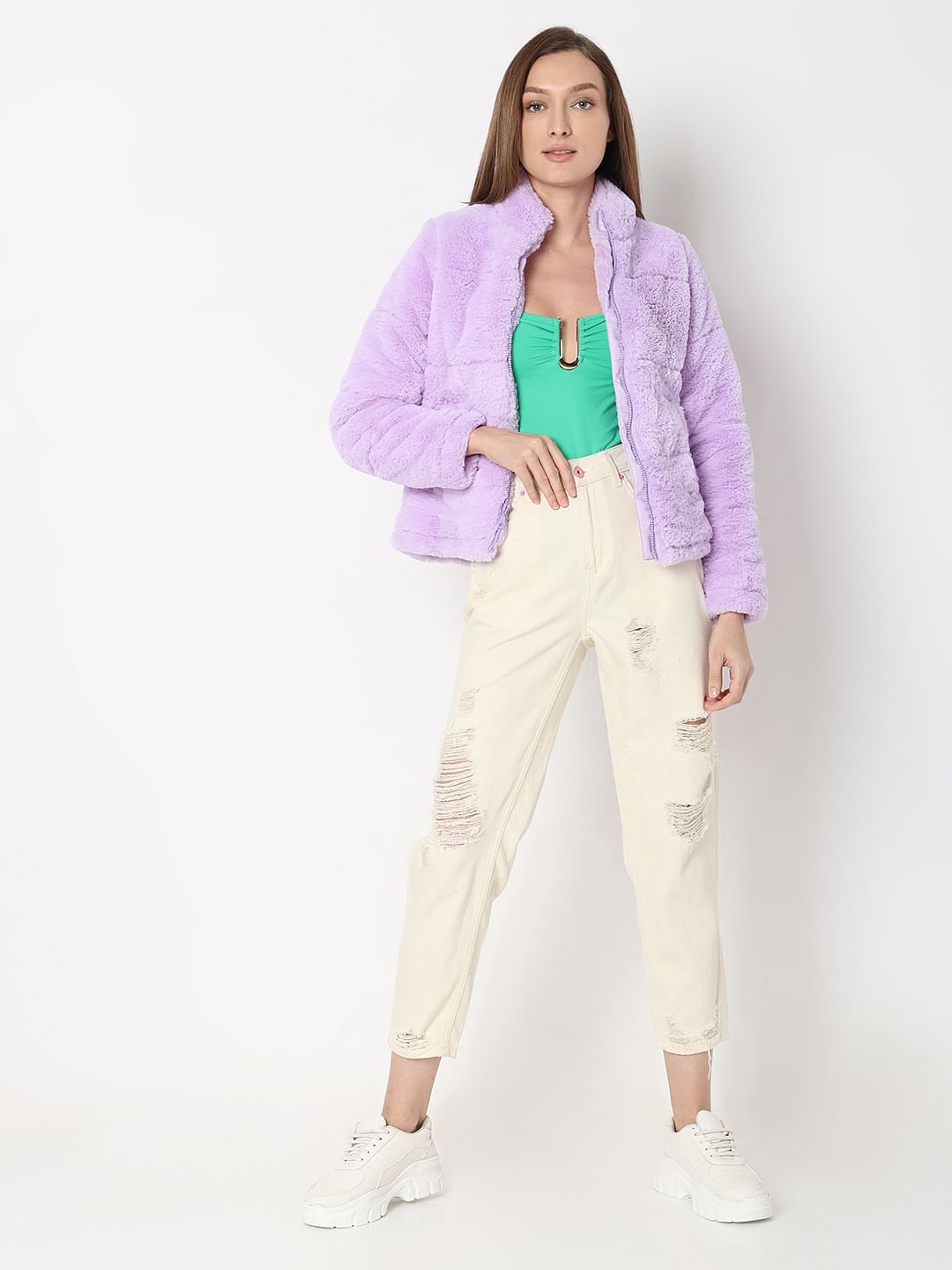 Lilac Faux Fur Jacket