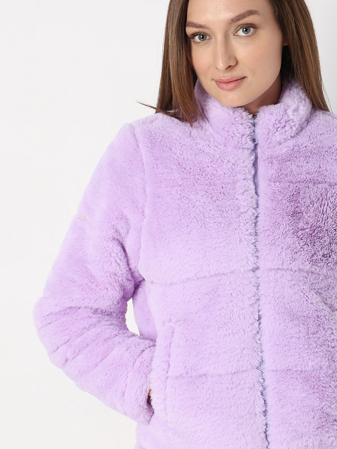 Lilac Faux Fur Jacket