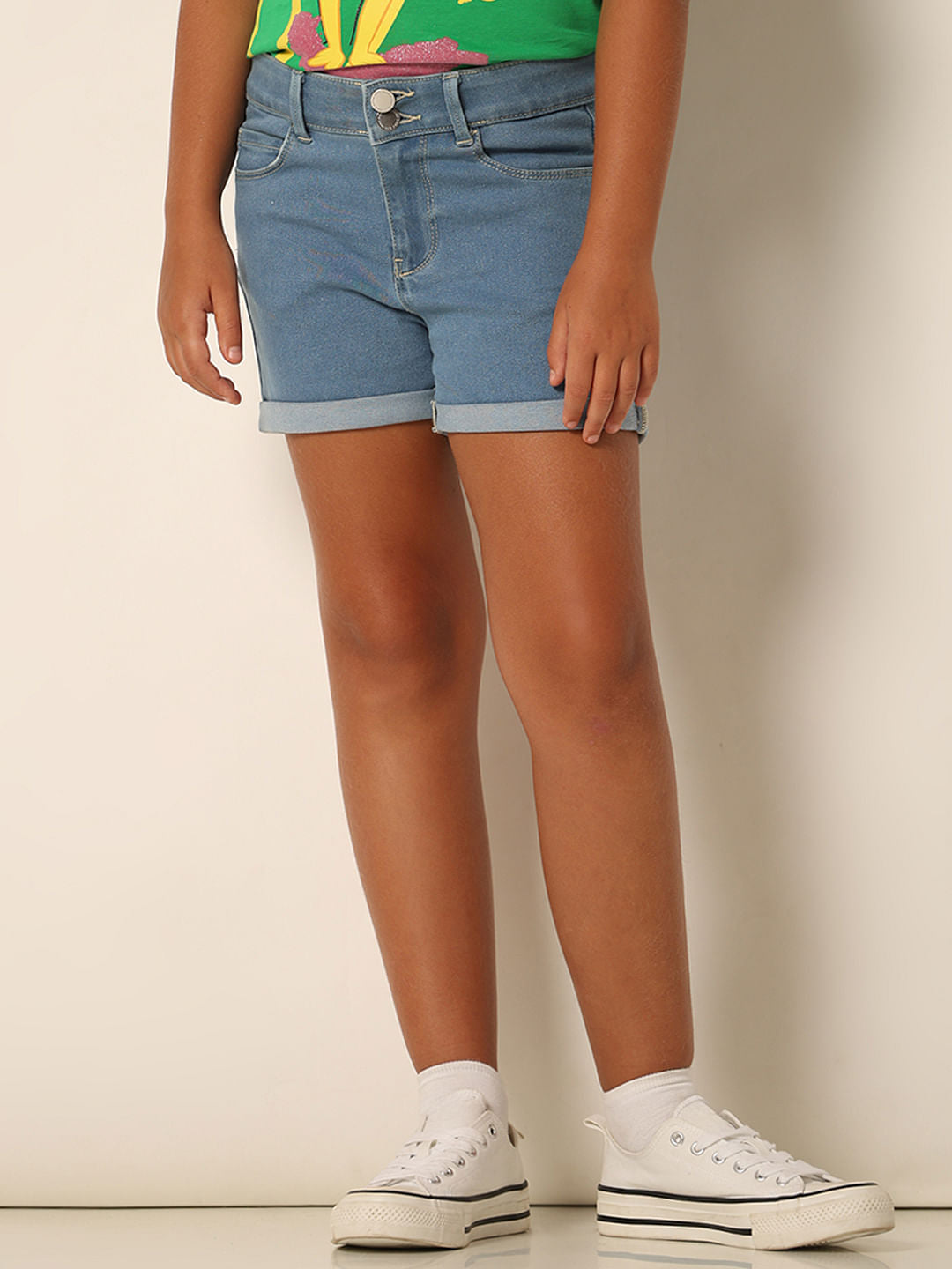 Girls Blue Denim Shorts