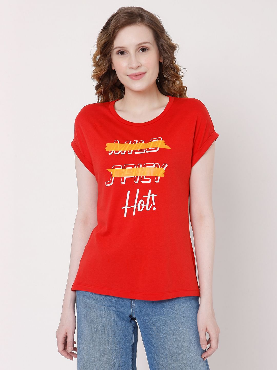 Red Graphic Print T-Shirt