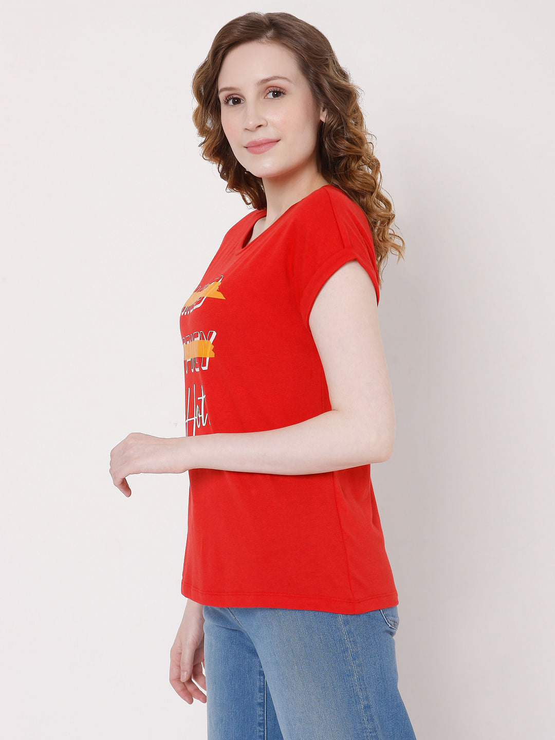 Red Graphic Print T-Shirt