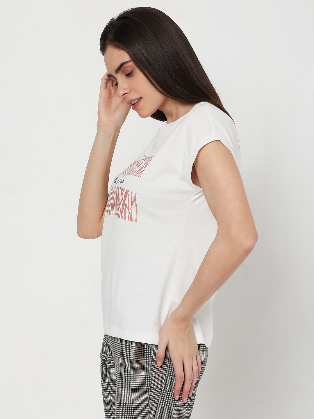White Graphic Print T-Shirt