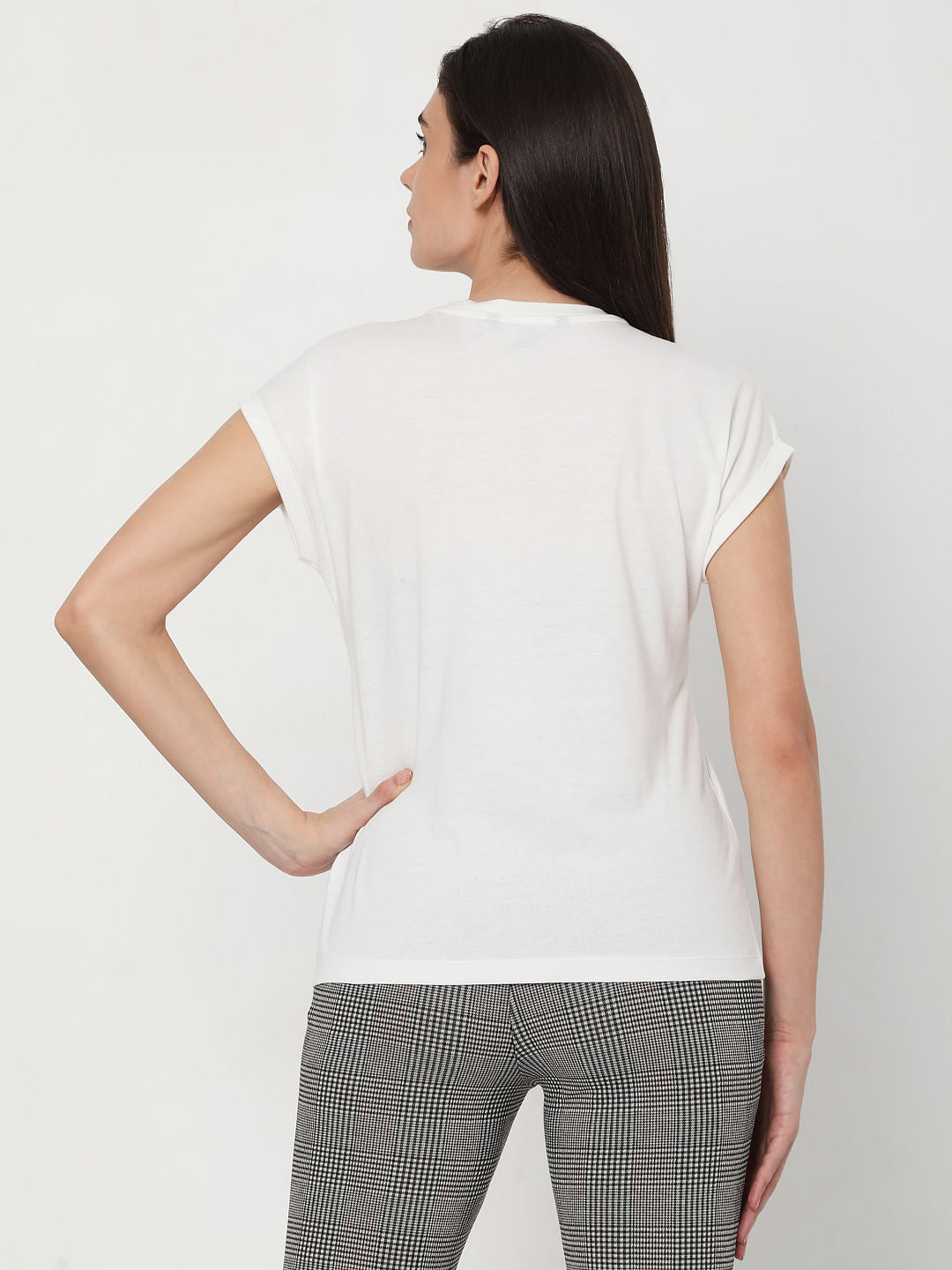 White Graphic Print T-Shirt