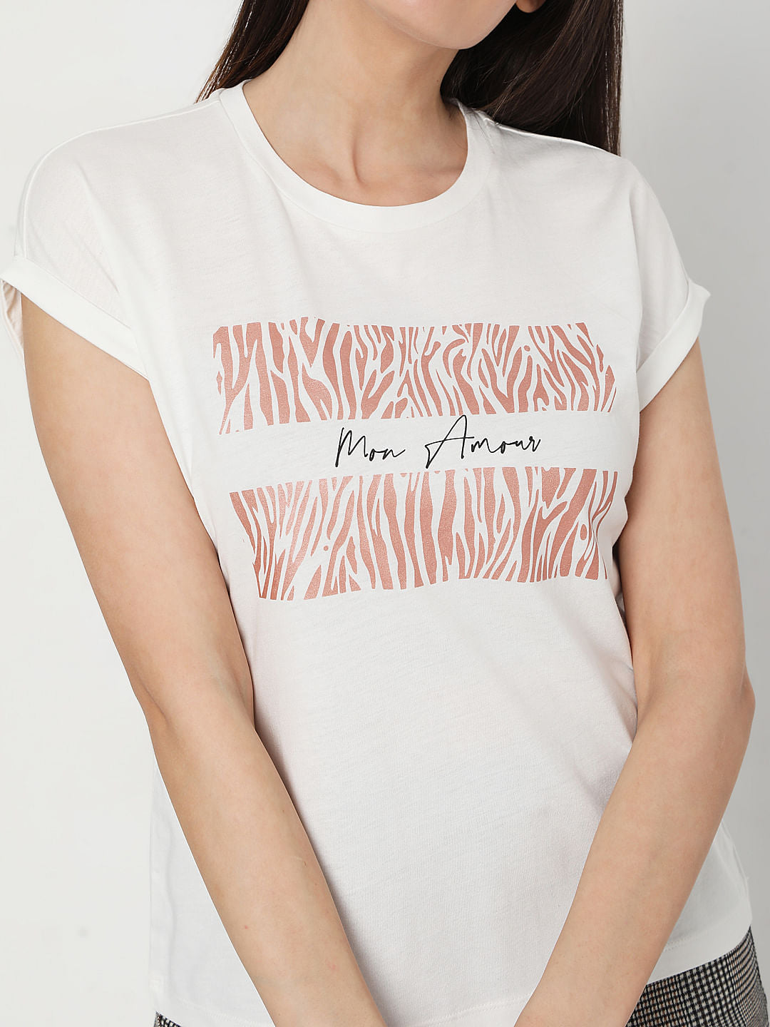 White Graphic Print T-Shirt