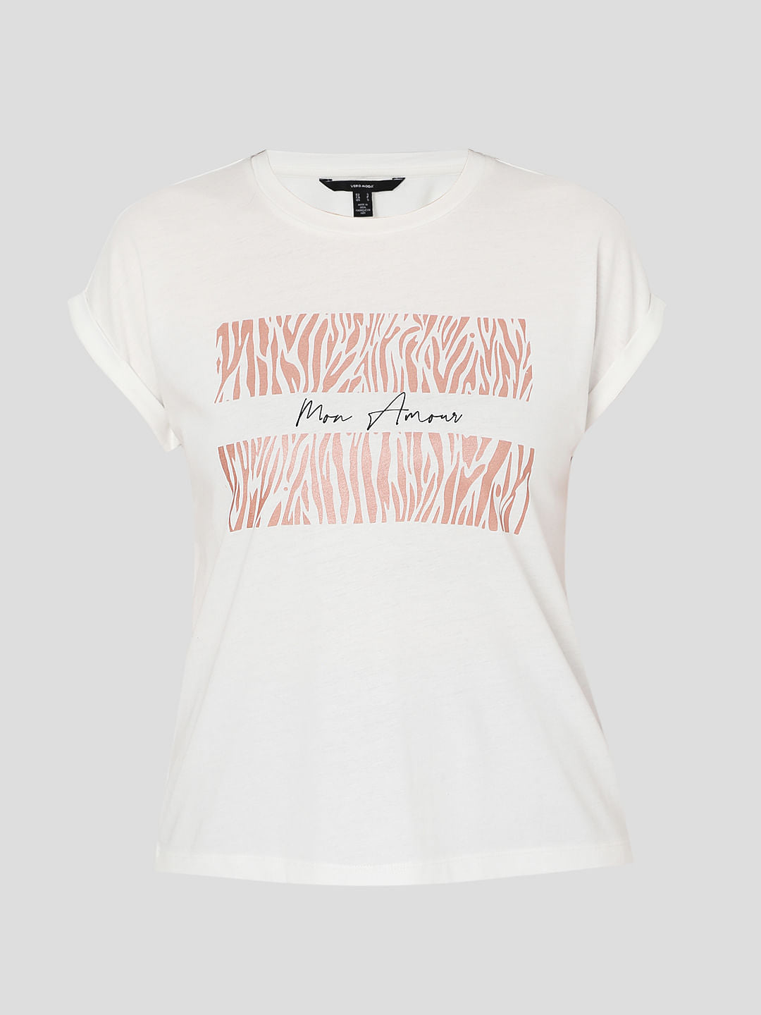 White Graphic Print T-Shirt